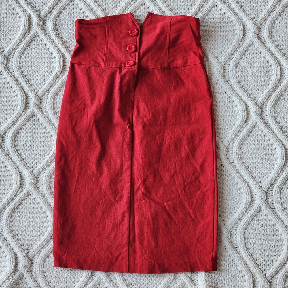 Stylish Stretchy Pencil Skirt – Red